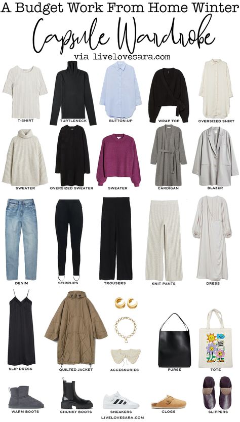 Work From Home Capsule Wardrobe, Winter Minimalist Outfit, Dona Karan, Weekend Packing, Capsule Wardrobe Women, Work Capsule, Work From Home Outfit, Minimalist Winter, Curated Closet