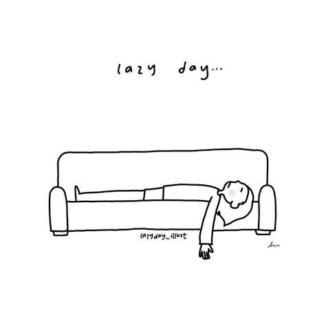 Saturday is lazy day . #drawing #dailyart #instaart #illustration #sketch Lazy Day Illustration, Laziness Drawing, Sick Doodles Feeling, Laziness Illustration, Laziness Aesthetic, Lazy Illustration, Lazy Day Quotes, Lazy Day Aesthetic, Boring Drawing