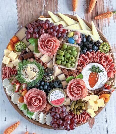 4 Easy Ideas For Your Easter Cheese & Charcuterie Board - Charcuterie & Things LLC Easter Cheese Board Ideas, Easter Themed Charcuterie Board, Easter Cheese Board, Easter Charcuterie, Spring Charcuterie Board Ideas, Easter Charcuterie Board Ideas, Easter Charcuterie Board, Breakfast Brunch Party, Charcuterie Board Diy