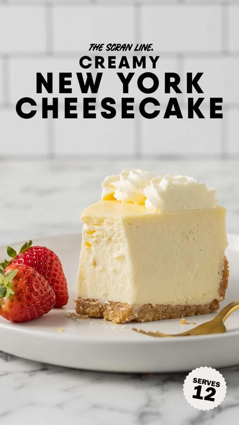 New York Style Cheesecake Cheesecake Recipes New York Ny Style, Tall New York Cheesecake, Cheesecake Ny Style, Best New York Style Cheesecake Recipe, Tall And Creamy New York Cheesecake, New York Cheesecake No Bake, The Best New York Style Cheesecake, New York Style Cheesecake Recipe Easy, Ny Cheesecake Recipe New York Style