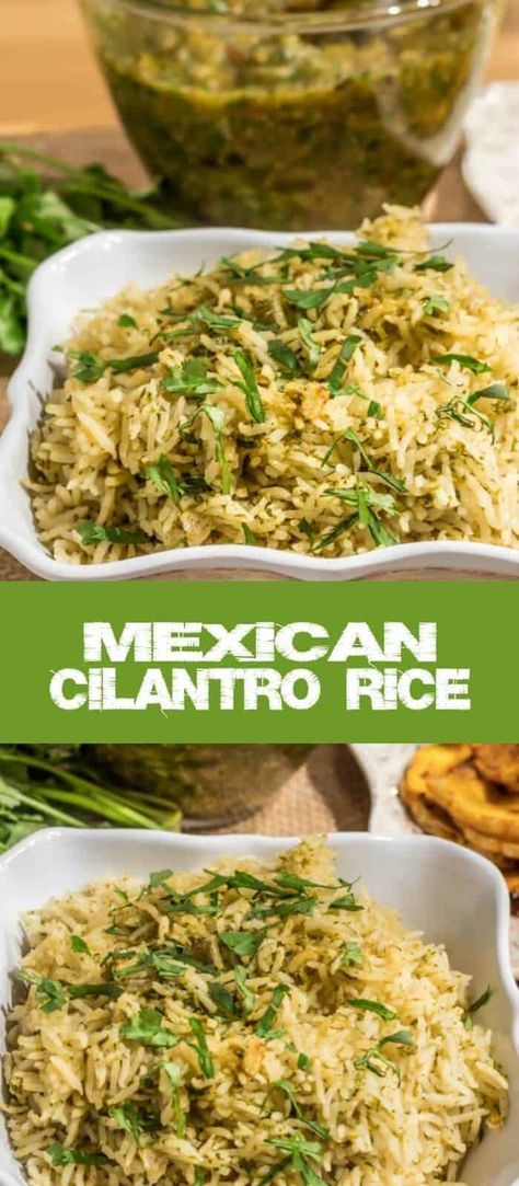 Cilantro Ideas, Appetizers Mexican, Cilantro Rice Recipe, Rice Mexican, Lime Rice Recipes, Cilantro Recipes, Damien Rice, Mexican Menu, Mexican Rice Recipes