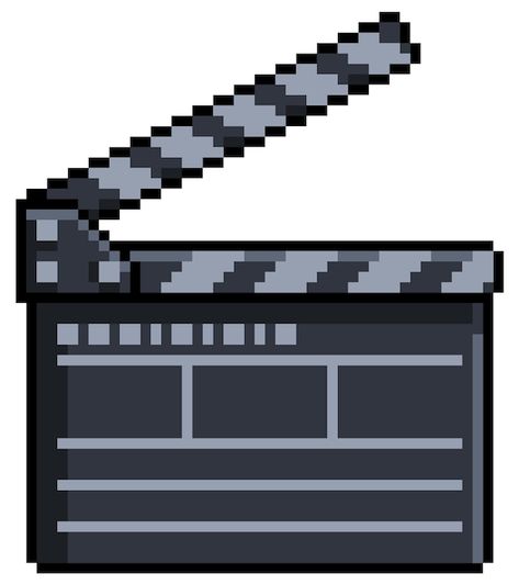 Pixel Art Movie, Movie Clapper Board, Pixels Movie, Movie Clapper, Pixels Film, Clapper Board, Logo Design Set, Film Icon, 8bit Art