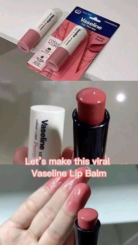 Diy viral Vaseline lip balm💄💋 Vaseline Lip Balm, Makeup Contour, Contour Tutorial, Vaseline Lip, Vaseline, Simple Makeup, Lip Balm, How To Use, Lips