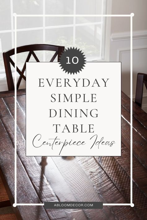 Add a touch of magic to your dining room! 🌟 Explore my 10 Everyday Simple Dining Table Centerpiece Ideas that will transform your dining experience in the most delightful way! 😊 Simple, yet stunning, these centerpiece ideas are just a click away 📌 Read my blog post! Small Dining Room Large Table, Casual Kitchen Table Centerpiece, Simple Centerpiece For Dining Room Table, Practical Dining Table Decor, Easy Dining Table Centerpiece, Low Profile Dining Table Centerpiece, Dining Table Centerpiece Minimalist, What To Put On Dining Room Table, Simple Dining Room Table Centerpiece