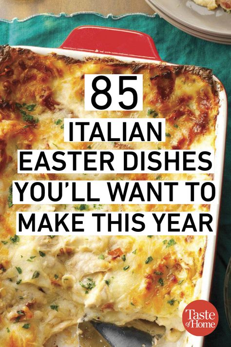 85 Italian Easter Dishes You'll Want to Make This Year Easter Recipes Dinner, Easter Dinner Menu, Italian Easter Recipes, Easter Dinner Menus, Dinner Italian, Recipes Easter, Italian Easter, Easter Side Dishes, Easter Dishes