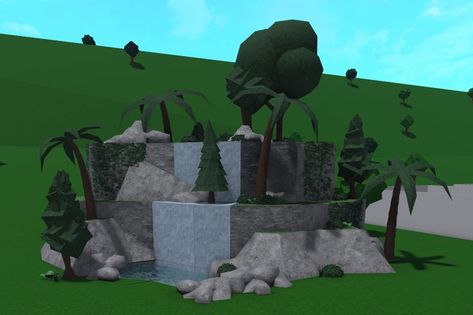 How To Make A Mountain In Bloxburg, Bloxburg Waterfall Ideas, Mountains In Bloxburg, Bloxburg House Backyard Ideas, How To Make Mountains In Bloxburg, Bloxburg Waterfall Decal, Bloxburg House Mountain, Mountains Bloxburg, Bloxburg Campsite Ideas