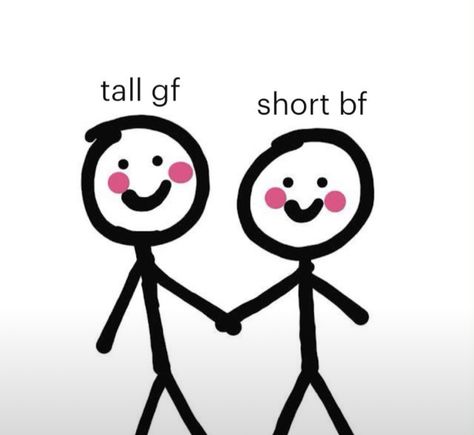 Small Gf And Tall Bf Anime, Tall Bf Short Gf Drawings, Tall Girlfriend Short Boyfriend Anime, Short Bf X Tall Gf, Tall Girlfriend Short Girlfriend, Tall X Short Couples, I’m Older Than You But I’m Taller Drawing, Tall Bf Short Gf Aesthetic Anime, Gf Taller Than Bf