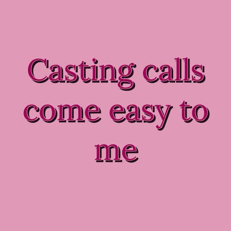 Pink Acting Aesthetic, Vision Board Ideas Acting, Manifest Acting Career, Modeling Career Affirmations, Acting Career Affirmations, Actor Manifestation, Actress Manifest, Acting Affirmations, Actor Affirmations