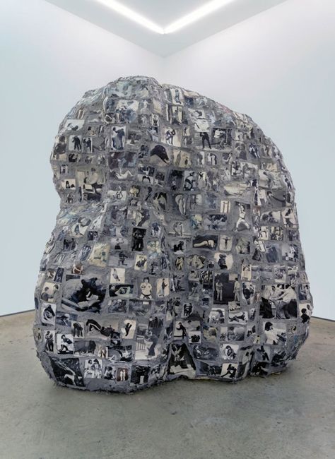 Carmen Winant, “Looking Forward to Being Attacked,” includes textbook images of self-defense Art Is Dead, Photo Sculpture, Fake Rock, Rock Sculpture, Writing Art, Artist Models, Sculpture Installation, Magazine Art, Photography Portfolio