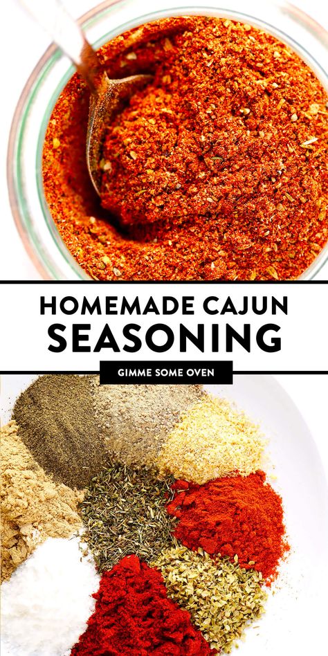 Cajun Seasoning Recipe, Cajun Seasoning Mix, Paleo Sauces, Homemade Cajun Seasoning, Diy Mixes, Dry Rubs, Spice Blends Recipes, Cajun Dishes, Homemade Mixes