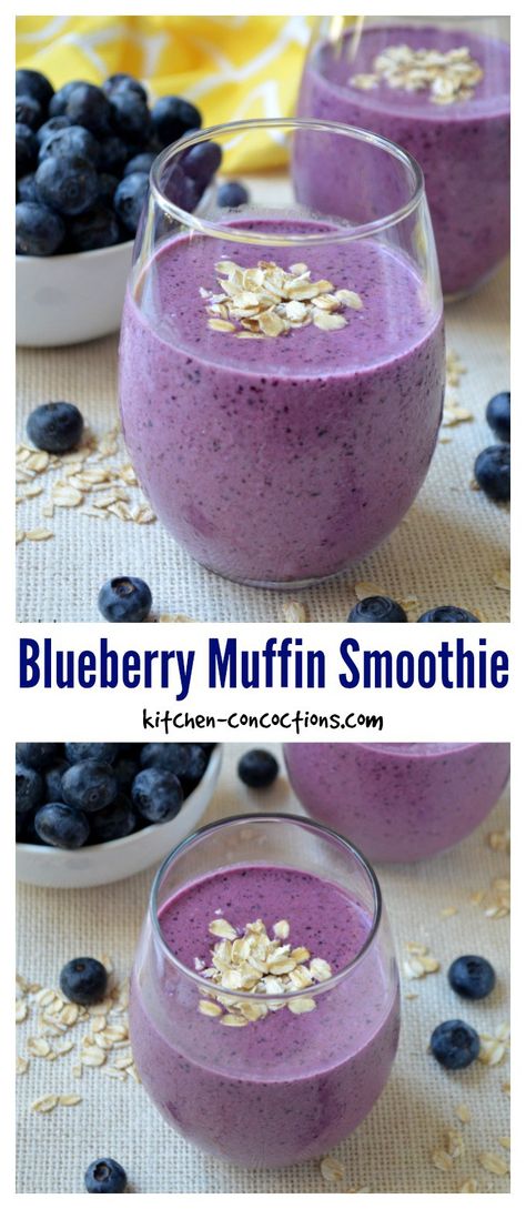 Blueberry Muffin Smoothie - Enjoy this refreshing and healthy Blueberry Muffin Smoothie for a delightful breakfast or post workout snack. Plus, check out my kitchen hack for cleaning that messy blender in less than 60 seconds! AD #PowerfulFusionClean #CollectiveBias Blueberry Muffin Smoothie, Post Workout Snack, Sugar Free Yogurt, Blender Drinks, Filling Smoothie, Healthy Blueberry Muffins, Fruity Treats, Vitamix Blender, Kitchen Hack