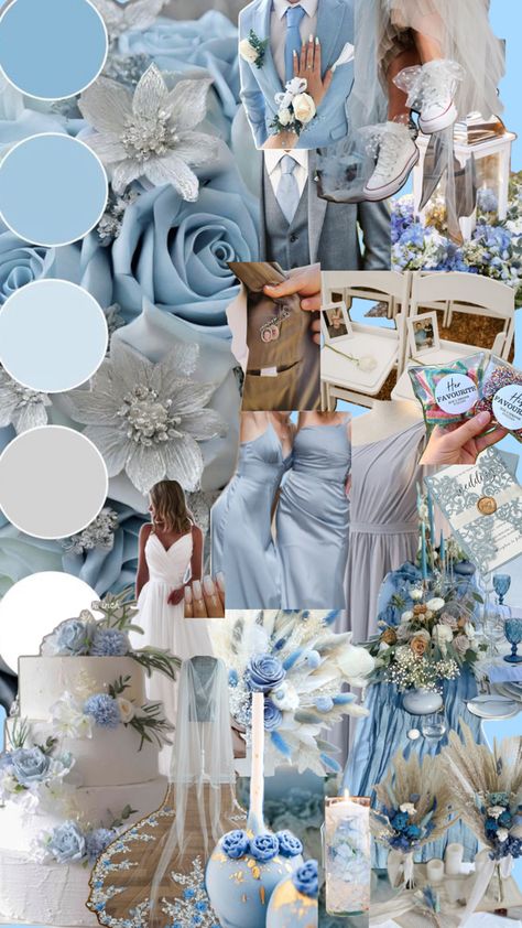 Light Blue White And Gold Wedding, White Blue And Gold Wedding, Blue Wedding Beach, Baby Blue Wedding Theme, Cornflower Blue Wedding, Ice Blue Weddings, Powder Blue Wedding, Baby Blue Weddings, Blue Winter Wedding