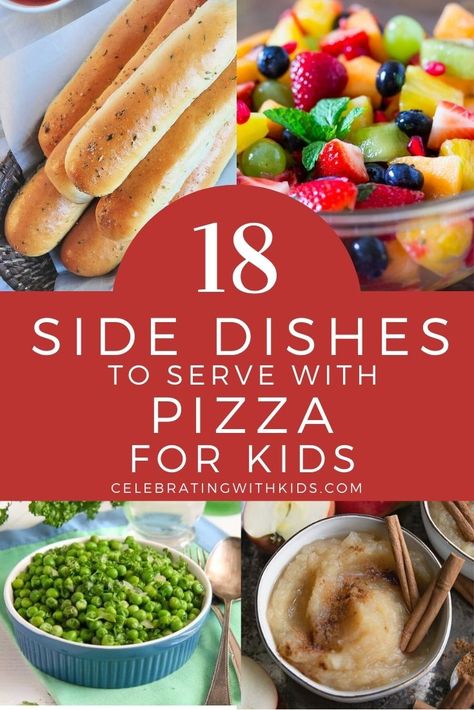 Healthy Pizza Side Dishes, Food To Go With Pizza Party, Side With Pizza Party, Pizza Side Dishes Ideas Parties, Food To Go With Pizza, Side Dishes For Pizza Night, Pizza Dinner Ideas Sides, Sides With Pizza Dinner, Sides For Pizza Night