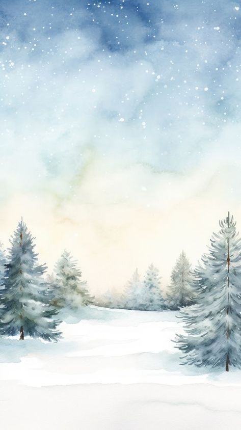 Winter backgrounds landscape christmas. AI generated Image by rawpixel. | free image by rawpixel.com / Darakoon Jaktreemongkol Winter Aesthetic Illustration, Christmas Watercolor Wallpaper, Christmas Landscape Illustration, Snowy Landscape Watercolor, Winter Invitation Template, Christmas Watercolor Background, Snowy Background Aesthetic, Winter Backgrounds Aesthetic, Wallpaper Navidad Aesthetic