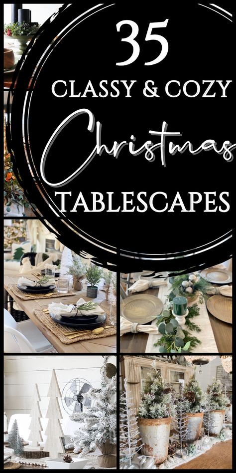 Christmas Table Decorations 2023, Luxury Holiday Aesthetic, Christmas Table Settings Boho, Dining Room Centerpiece Christmas, Boho Christmas Table Decor, Modern Christmas Centerpieces For Table, Neutral Christmas Dining Table Decor, Holiday Buffet Tablescapes, Christmas Farmhouse Table Decor