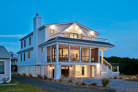 Beach Home Ideas, Stilt Home, Beach House Flooring, Beach House Floor Plans, Beach House Plan, Bay Breeze, Coastal House Plans, Beachfront House, Beach House Exterior