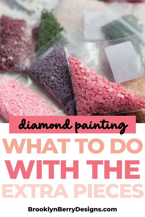 What to do with leftover diamond painting beads Leftover Diamond Drills, Leftover Diamond Painting Beads Ideas, Diamond Art Patterns Free, Painting Crafts For Adults, Diamond Art Projects, Applique Pictures, 5d Painting, Painting Beads, Gem Painting