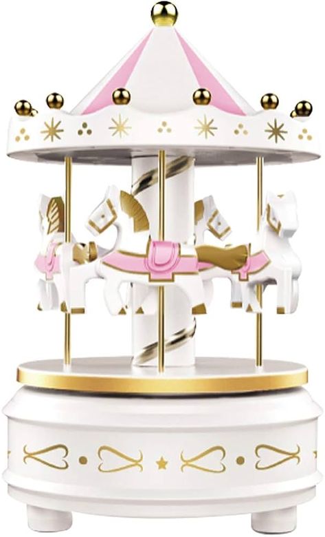 Carousel Music Box. White - Easy Twist, 4 Horse Classic Decor, Melody Beethoven's Fur Elise. Fall Asleep to Music Lights or Decorate Your Cake : Amazon.ca: Home Horse Cake Toppers, Merry Go Round Carousel, Carousel Music Box, Fur Elise, Horse Cake, Musical Box, Up Music, Carnival Themes, Valentine Day Special