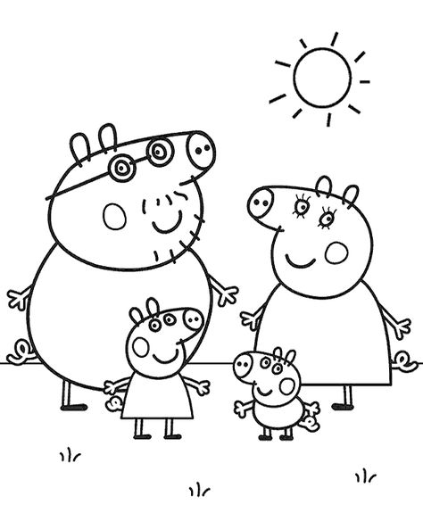 Peppa Pig coloring page Peppa Pig Imagenes, Heo Peppa, Peppa Pig Cartoon, Peppa Pig Birthday Invitations, Peppa Pig Colouring, Peppa Pig Family, Peppa Pig Coloring Pages, Peppa Pig Birthday Party, Pepa Pig