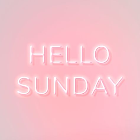 Pink Good Morning, Sunday Typography, Stalogy Planner, Sunday Aesthetic, Social Media Marketing Planner, Hello Sunday, Hello August, Instagram Planner, Valentine Images