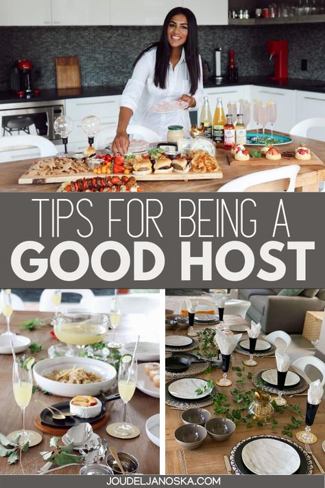 Use these tips for being a good host to host the perfect brunch at home. These tips work for hosting a party at home of any kind. #hosting #hostess #hostingtips #partyathome | tips for being a good hostess | tips for being a great host | hosting brunch at home | hosting a party at home | hosting tips | tips for being a hostess Hosting A Work Party At Home, Hosting Sunday Dinner, What To Bring To A Birthday Party, Hosting Tips Entertaining, Hosting A Brunch At Home, Hosting Outfits At Home, Hosting A Cocktail Party At Home, Hosting Brunch At Home Party Ideas, Lunch Hosting Ideas