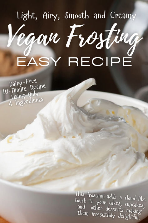 Vegan Frosting Recipe Non Dairy Cake Frosting, Diary Free Frosting, Dairy Free Coconut Frosting, Non Dairy Frosting Recipes, Dairy Free Whipped Frosting, Vegan Frosting Recipe Without Butter, Vegan Frosting Recipe Easy, Dairy Free Cake Frosting, Dairy Free Frosting Recipe