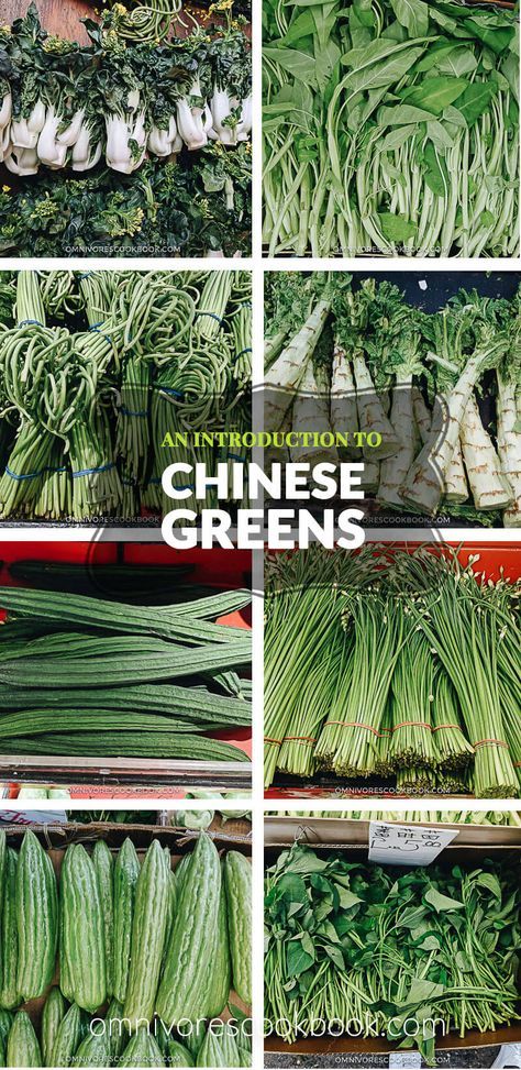 An introduction to Chinese greens, how they look like, how to store, how to prep and cook with them, and related recipes. Couscous, Asian Greens, Tanaman Pot, Chinese Vegetables, List Of Vegetables, Mapo Tofu, Chinese Greens, Asian Vegetables, Healthy Recipes Easy Snacks