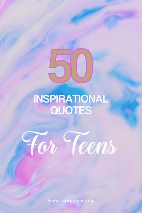 Discover a collection of inspirational quotes for teens, igniting motivation and positivity. Empower your young people with these impactful words Inspritation Quotes For Teens, Inspirational Quotes For Teens Girls, Teen Inspirational Quotes, Inspiring Quotes For Teens, Motivational Quotes For Teens, Quotes For Teens Girls, Impactful Words, 2 Word Quotes, Quotes For Teenagers