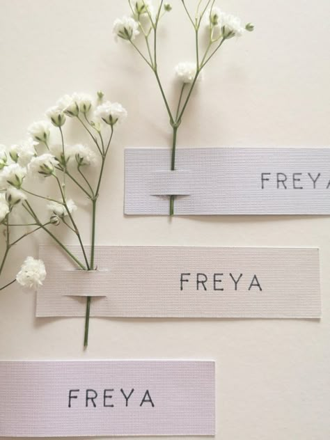 Flower Stem, Name Card, Place Names, Wedding Place Cards, Menu Cards, Wedding Stationary, Wedding Menu, Name Cards, Place Cards