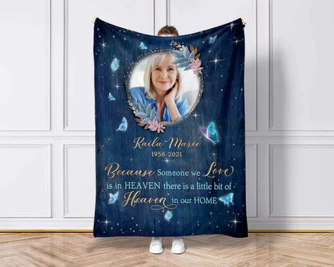 Memorial Blankets With Pictures For Loss Of Mother, Sympathy Blanket For Funeral, Bereavement Blanket Loss Of Grandma, Memorial Blanket, In Loving Memory Gifts, Memory Blanket, Loss Of Mother, Personalized Memorial Gifts, In Memory Of Dad, Custom Memorial, Bereavement Gift