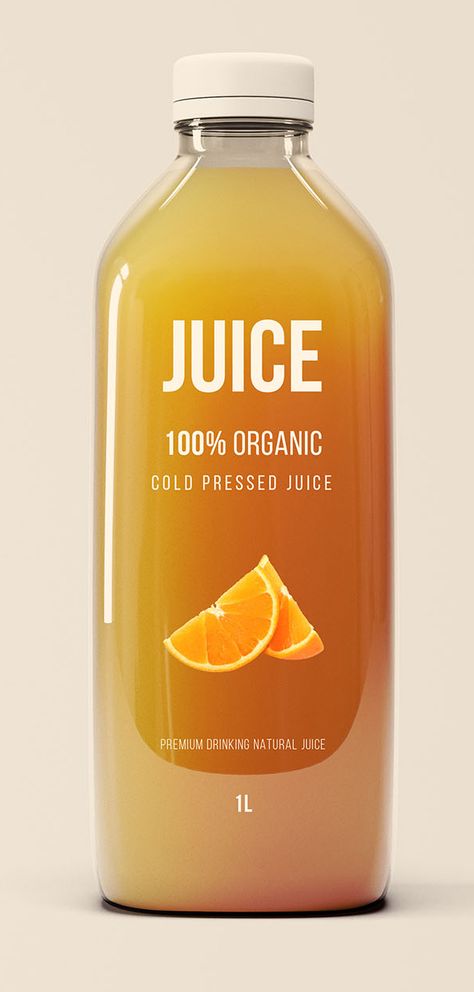 Freebies for 2019: Free Big Glass Juice Bottle Mockup Juice In Bottle, Bottle Juice Design, Juice Product Design, Orange Juice Bottle Design, Juice Bottle Packaging Label Design, Juice Bottles Design, Juice Mockup, Bottle Juice, Orange Juice Bottle