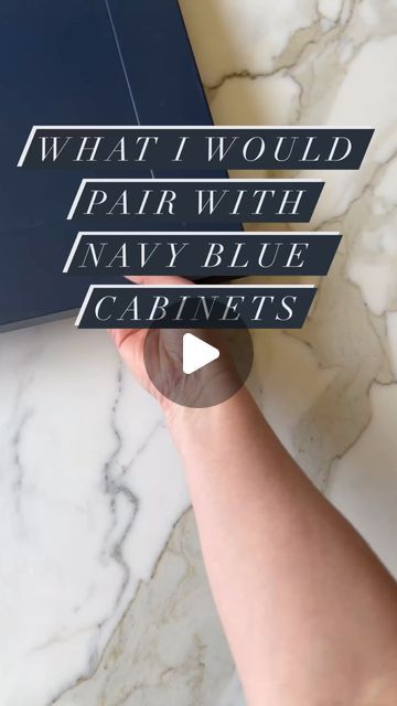 Amy Sadler | Paint Color Consultant and Faux Finisher on Instagram: "Navy Blue Cabinets?   Part 2   Don’t be afraid to try it on your kitchen cabinets but if you want to test the waters start in a bathroom or a laundry room first!   First, save this and follow me for more paint color inspiration!   Here are some beautiful @benjaminmoore shades that complement navy blue in a fun, colorful way!   Here’s your palette pairing guide:   Natural Wicker, this soft, Sandy Hue is the perfect counterbalance to the deep tones of the navy blue. Natural wicker brings a light, airy feel to your kitchen or bathroom, creating a serene and balanced atmosphere. That’s both inviting and stylish.  This would also make a beautiful cabinet color!   Conch Shell, It’s a subtle peachy pink that adds a touch of warm Wall Color For Navy Cabinets, Navy Vanity Bathroom Ideas Paint, Navy Blue Vanity Bathroom Wall Color, Paint Colors That Go With Navy Cabinets, Sage And Blue Kitchen, Navy Pink Kitchen, Navy Cabinets Laundry Room, Navy Blue Kitchen Cabinets Paint Colors, Navy Blue Cabinets Bathroom