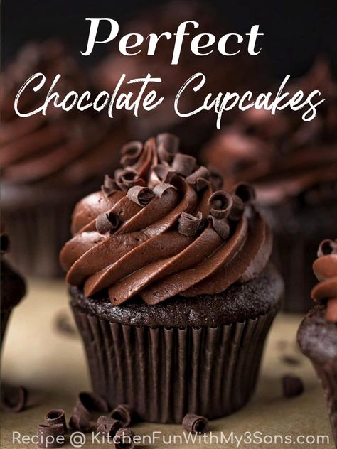 Chocolate Lovers Cupcakes, Ultimate Chocolate Cupcakes, Rich Chocolate Cupcakes, Choc Cupcake Recipe, The Best Chocolate Cupcakes, Chocolate Fudge Cupcakes Recipe, Bakery Style Chocolate Cupcakes, How To Make Chocolate Cupcakes, Triple Chocolate Cupcakes