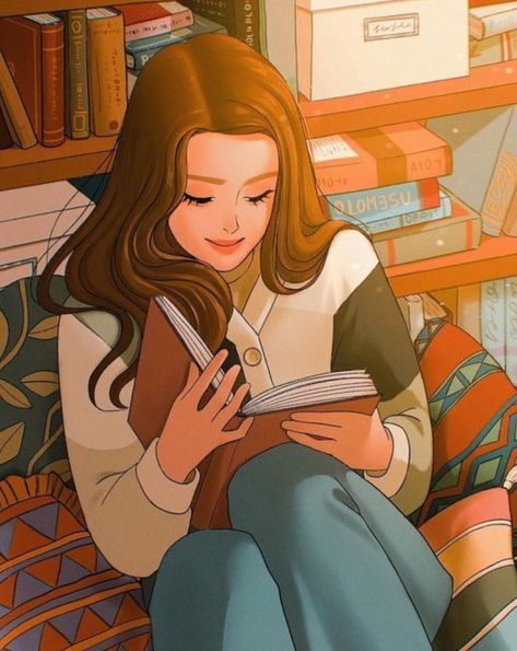 Reading Books Illustration, Girl Reading Book, Reading Art, Illustration Art Girl, Book Drawing, Girly Art Illustrations, Girl Reading, Girls Illustration, Dreamy Art