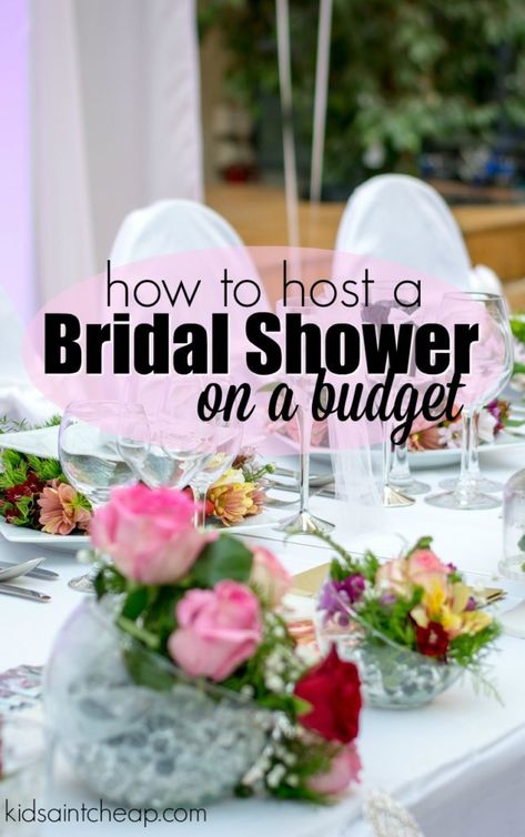 Throwing parties can get expensive fast. Here's how to host a bridal shower on a budget and still have a great party and great time. How To Plan A Bridal Shower On A Budget, Small Intimate Bridal Shower Ideas, Bridal Shower Ideas On A Budget, Happy Hour Bridal Shower Ideas, Dice Wedding, Bridal Shower On A Budget, Cheap Bridal Shower Ideas, Shower On A Budget, Bridal Shower Venues