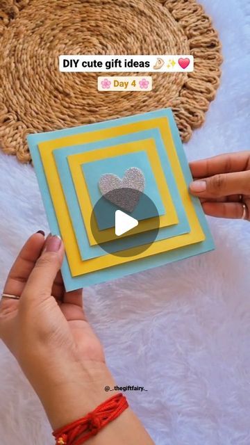 The Gift Fairy on Instagram: "Cute and Easy DIY birthday card🌷  "Crafting my heart out and loving every minute of it 💕"  Share this with your friends/family and follow for more such cute and easy DIY gift ideas 💌✨️  [DIY cards, DIY craft]  Shop personalized handmade gifts from @_.thegiftfairy._ 🪄  #thegiftfairy #diycrafts #mothersday #mothersdayspecial #cutecards #tutorial #diytutorial #giftingideas #personalisedgifts #handmadegifts #viral #viralreels #trendingreels #resinartwork #reels #entrepreneur #entrepreneurship #smallbusiness #smallbusinessowner #smallbusinesssupport #trending #explorepage #mumbai #navimumbai #panvel" Birthday Cards Diy Videos, Easy Birthday Cards For Best Friend, Birthday Diy Card Ideas, Idea For Birthday Cards, Card For Loved Ones, Cards For Birthday Handmade Easy, Birthday Card For Grandma Diy, Easy Bday Card Ideas, Gift Card Craft Ideas