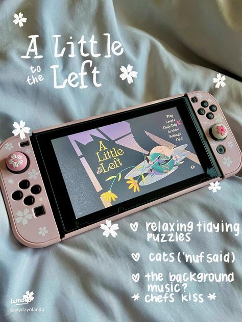 My Favorite Nintendo Switch Games 👾 | Cozy Edition | Gallery posted by Jayda Yolanda | Lemon8 A Little To The Left Game, Cozy Games For Nintendo Switch, Cute Nintendo Switch Setup, Good Nintendo Switch Games, Nintendo Switch Free Games, Cosy Switch Games, Switch Games For Women, Nintendo Switch Lite Games, Nintendo Switch Games Aesthetic