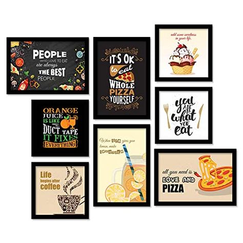 TRIOHOMES -Food Quotes Wall Poster| Pizza Theme Painiting|Paintings With Frame For Cafe/Restaurant Bar Lounge Wall Decor -Set Of 8( Black) Check more at https://productsoffer.in/triohomes-food-quotes-wall-poster-pizza-theme-painitingpaintings-with-frame-for-cafe-restaurant-bar-lounge-wall-decor-set-of-8-black/ Diy Birthday Cards For Brother, Quotes Wall Poster, Lounge Wall Decor, Restaurant Seating Design, Pizza Wallpaper, Cafe Quotes, Wall Frame Design, Food Posters, Restaurant Themes