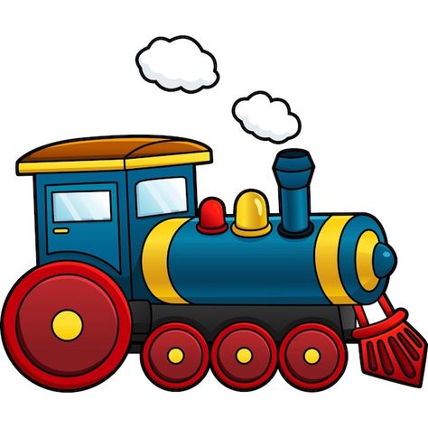 Steam locomotive cartoon clipart illustr... | Premium Vector #Freepik #vector #train-cartoon #steam-engine #kids-train #locomotive Happy Birthday Gif Images, Train Cartoon, Train Clipart, Paper Train, Train Vector, Train Illustration, School House Rock, Cartoon Clipart, Train Engines