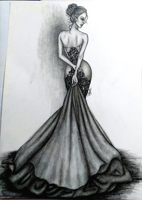 Sketch Dress, Fashion Figure, Fashion Drawing Sketches, Dress Illustration, Fashion Illustration Sketches Dresses, Barbie Model, Sketches Dresses, Dress Design Sketches, Fashion Illustration Dresses