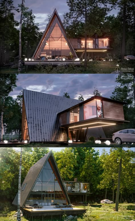 Triangle House, Frame House Plans, A Frame House Plans, A Frames, Frame Cabin, A Frame Cabin, Frame House, Container House Design, A Frame House