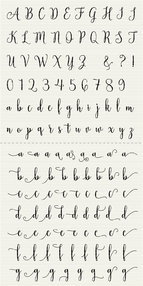 Pin En Notes, Calligraphy & More Cursive Fonts Alphabet, Alfabet Font, Calligraphy Fonts Alphabet, Studera Motivation, Svg Fonts, Lettering Guide, Bullet Journal Font, Journal Fonts, Writing Fonts