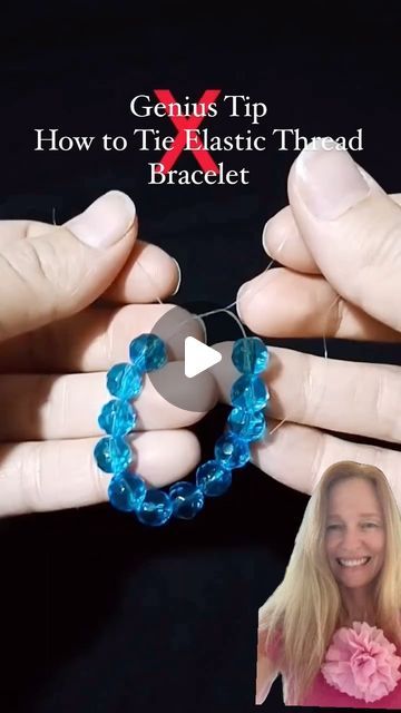 Thousands of Tips on Instagram: "Genius Tip on how to tie elastic thread bracelet   Credits:@beadingsociety Creator: -candy_shopp (youtube shorts)  #elasticthreadbracelet #diybracelet #handmadejewelry #jewelrymaking #beadjewelry #fashionaccessory #jewelrydesign #diyfashion #handmadewithlove #jewelrylover #jewelrymakingfun #jewelryaddict #jewelryobsession #jewelrycollection #jewelrytrends #jewelrylove #jewelrystore #jewelrybox #jewelrygift #jewelrygram #jewelryboutique #jewelryworld #jewelryfashion #jewelrydesigner #jewelryartist #fashionjewelry #bohochic #handmadeaccessorie" Beaded Bracelets Tie Off, How To Tie A Jewelry Knot, Tying Jewelry Knots, Craft Ideas Using Beads, Tie Off Elastic Bracelet, How To Knot Elastic Bracelet, 8mm Bead Bracelet Ideas, Tying Elastic Cord Stretch Bracelets, Best Way To Tie Elastic Bracelet