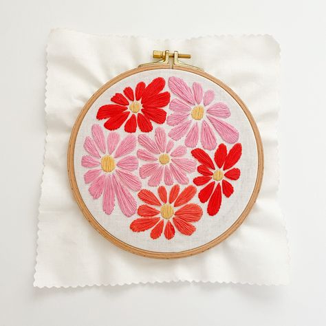 Flower Power Hand Embroidery Pattern, Digital PDF Pattern, Floral Embroidery Pattern Start Embroidery, Clothes Embroidery Diy, Stitch Guide, Floral Embroidery Patterns, Hand Embroidery Projects, Pola Sulam, Creative Embroidery, Cute Embroidery, Embroidery Patterns Free