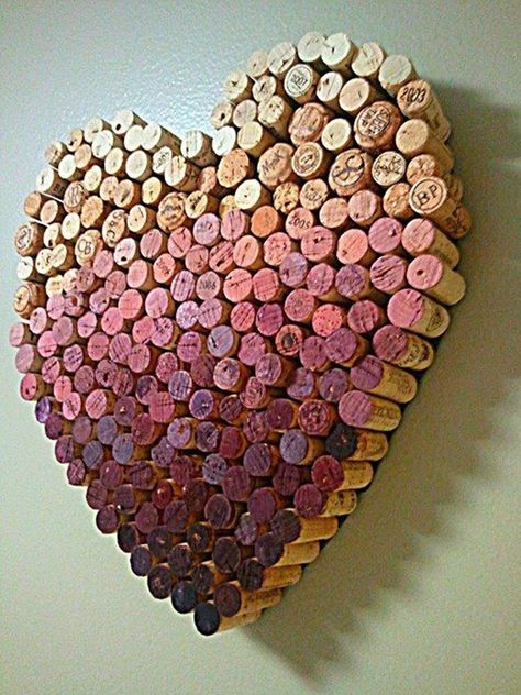 Wine Cork Craft Ideas for DIY Wall Decor - DIY Wine Cork Heart - DIY Projects & Crafts by DIY JOY at http://diyjoy.com/diy-wine-cork-crafts-craft-ideas Cork Heart, Wine Cork Projects, Wine Cork Art, Cork Projects, Cork Boards, Cork Art, Wine Craft, Wine Cork Crafts, Wine Corks