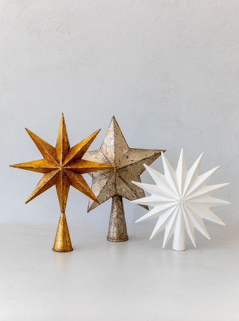 Lighted star tree topper