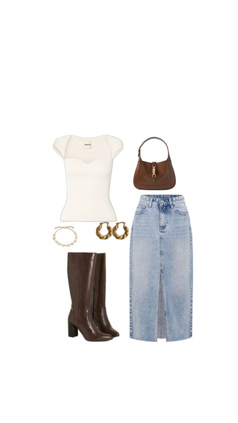 Outfits, Brown Boots, Country Outfit, Jean Skirt, Cute Outfit, Simple Outfits, Basic Outfits Brown Boots Outfit, Outfit Jean, Boots Country, Country Outfit, Business Colors, Special Clothes, Tennis Skort, Womens Tennis, Clothing Material