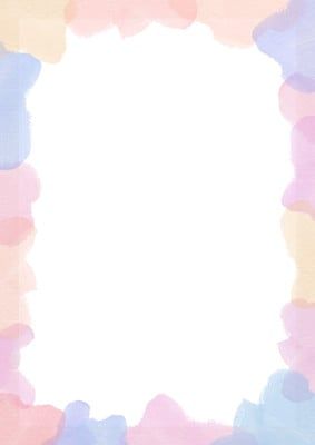 Blank Border Template, Watercolor Page Borders, Canvas Border Designs, Illustration Border Design, Border Design Landscape Paper, Background For School Projects, A4 Frame Design, Frame Border Design Aesthetic Pastel, Pastel Border Design