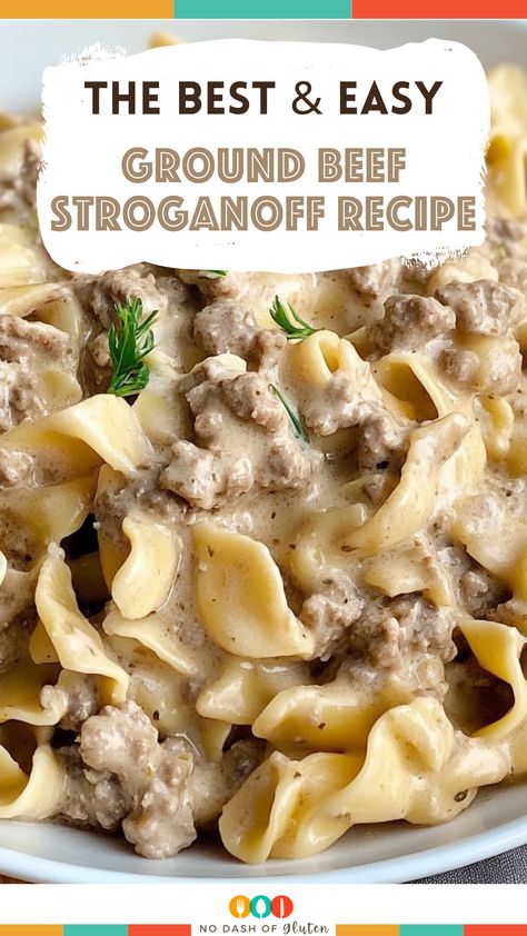 Easy Ground Beef Stroganoff, Beef Stroganoff Easy, Ground Beef Stroganoff, Beef Ground, Easy Ground Beef, Stroganoff Recipe, Ground Beef Recipes For Dinner, Beef Casserole, Beef Recipes Easy