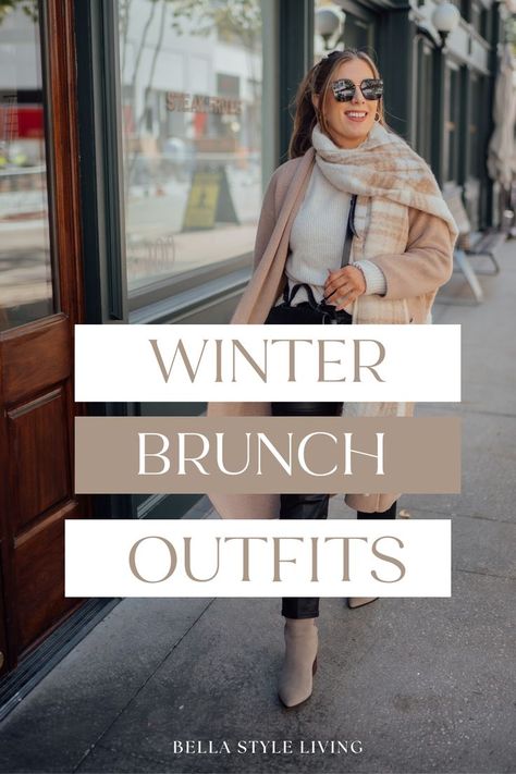 winter brunch outfit Breakfast Winter Outfit, Winter Breakfast Date Outfit, Afternoon Drinks Outfit Winter, Brunch Looks Winter, Fancy Brunch Outfit Winter, Sunday Roast Outfit, Warm Brunch Outfit, Brunch Date Outfit Winter Casual, Brunch Outfit Cold Weather Casual